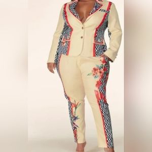 NWT PANT SET TAN Sz 1X